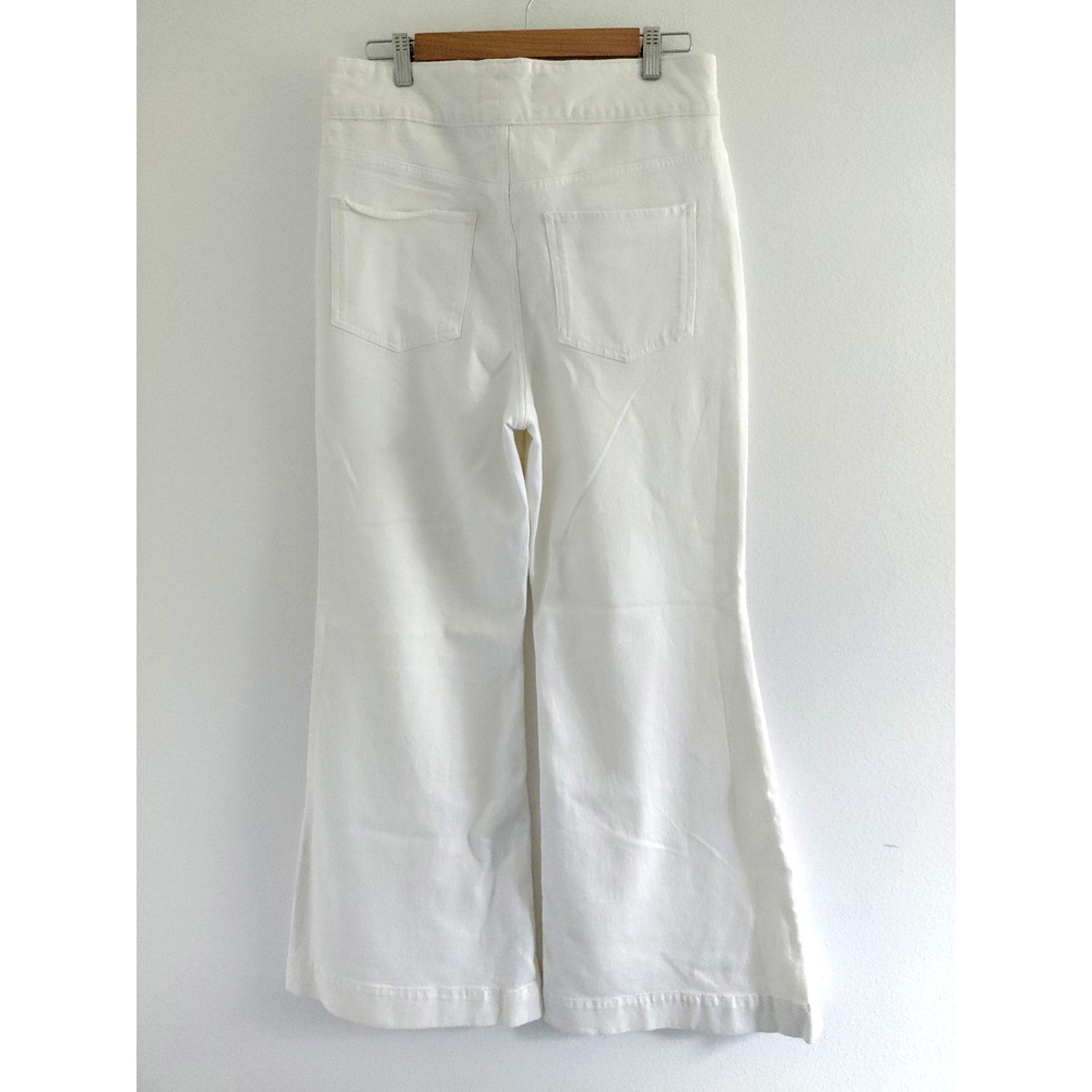 Ryegrass Jeans White Womens High Rise Super Flare Size 12 NEW Boho Coastal Chic - Picture 4 of 12